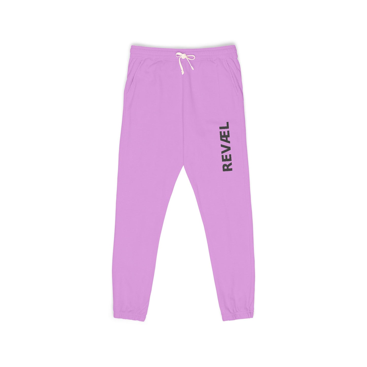 Comfortable Garment-Dyed Fleece Sweatpants with 'REVEL' Print, Unisex Lounge Wear, Perfect for Cozy Days, Gifts, Homewear, Relaxation