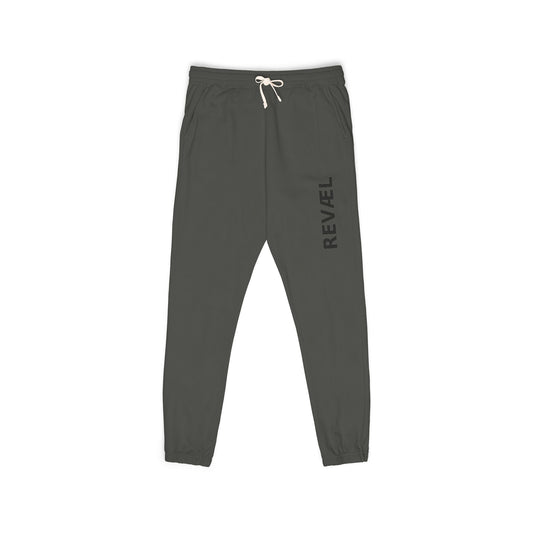 Comfortable Garment-Dyed Fleece Sweatpants with 'REVEL' Print, Unisex Lounge Wear, Perfect for Cozy Days, Gifts, Homewear, Relaxation