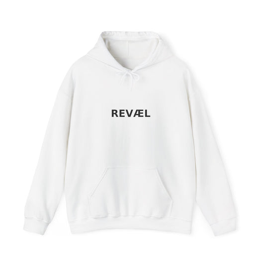 Minimalist "REVEAEL" Hooded Sweatshirt, Cozy Unisex Hoodie for Casual Outfits, Gift for Birthdays, Holidays, Self-Expression, Streetwear