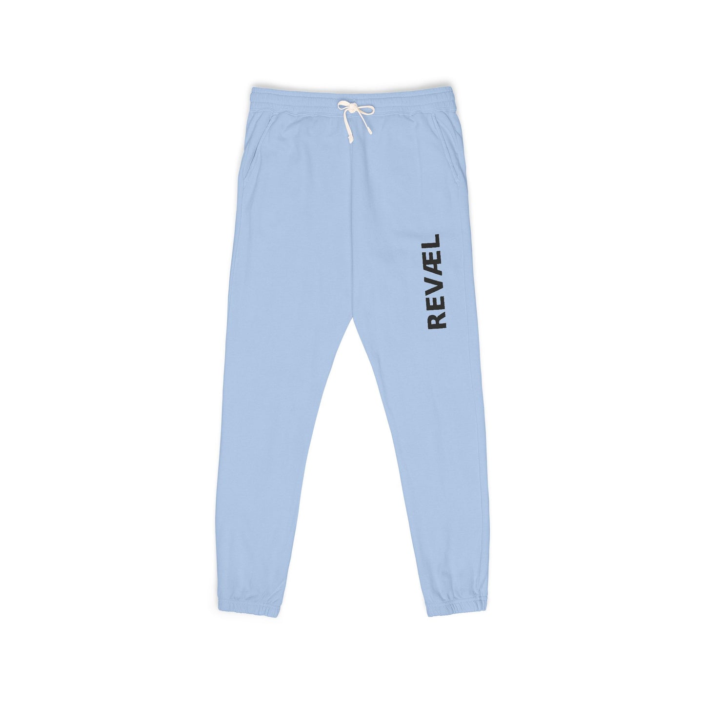 Comfortable Garment-Dyed Fleece Sweatpants with 'REVEL' Print, Unisex Lounge Wear, Perfect for Cozy Days, Gifts, Homewear, Relaxation