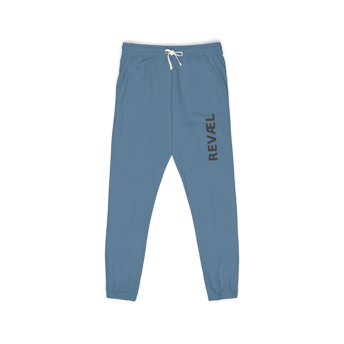 Comfortable Garment-Dyed Fleece Sweatpants with 'REVEL' Print, Unisex Lounge Wear, Perfect for Cozy Days, Gifts, Homewear, Relaxation