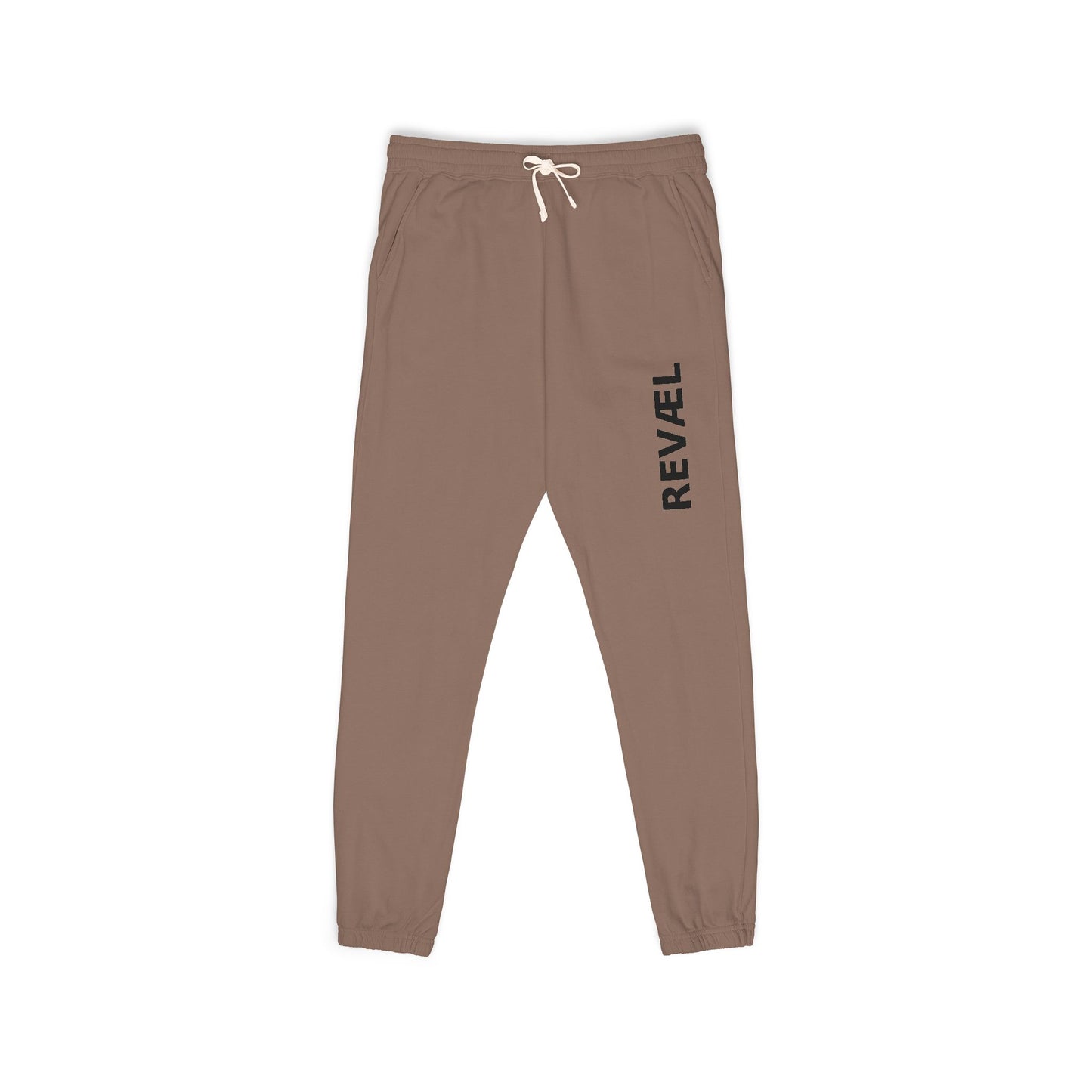 Comfortable Garment-Dyed Fleece Sweatpants with 'REVEL' Print, Unisex Lounge Wear, Perfect for Cozy Days, Gifts, Homewear, Relaxation