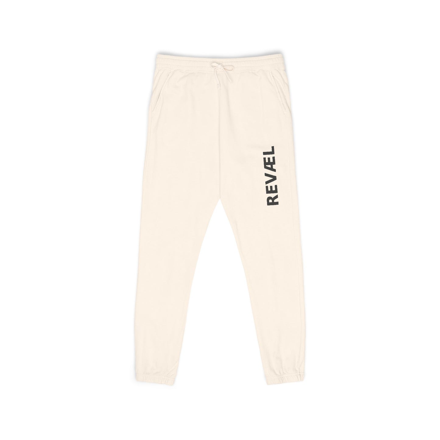 Comfortable Garment-Dyed Fleece Sweatpants with 'REVEL' Print, Unisex Lounge Wear, Perfect for Cozy Days, Gifts, Homewear, Relaxation